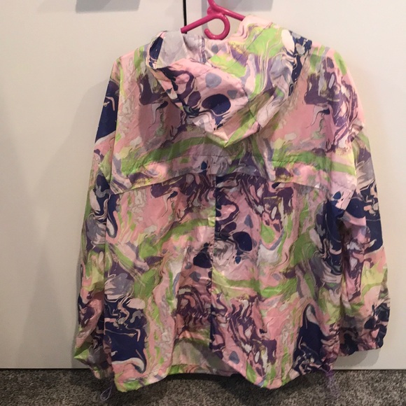 ASOS Purple Marble Print Rain Jacket - Picture 6 of 7